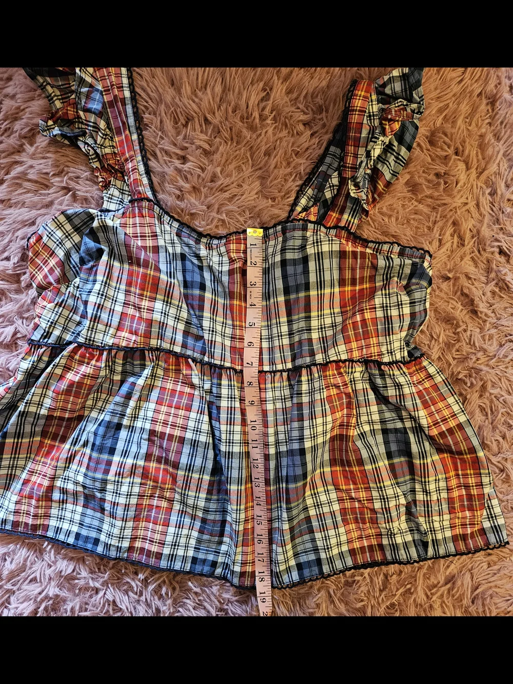 ✨️Plaid Ruffle Sleeve Top - Picture 3 of 6